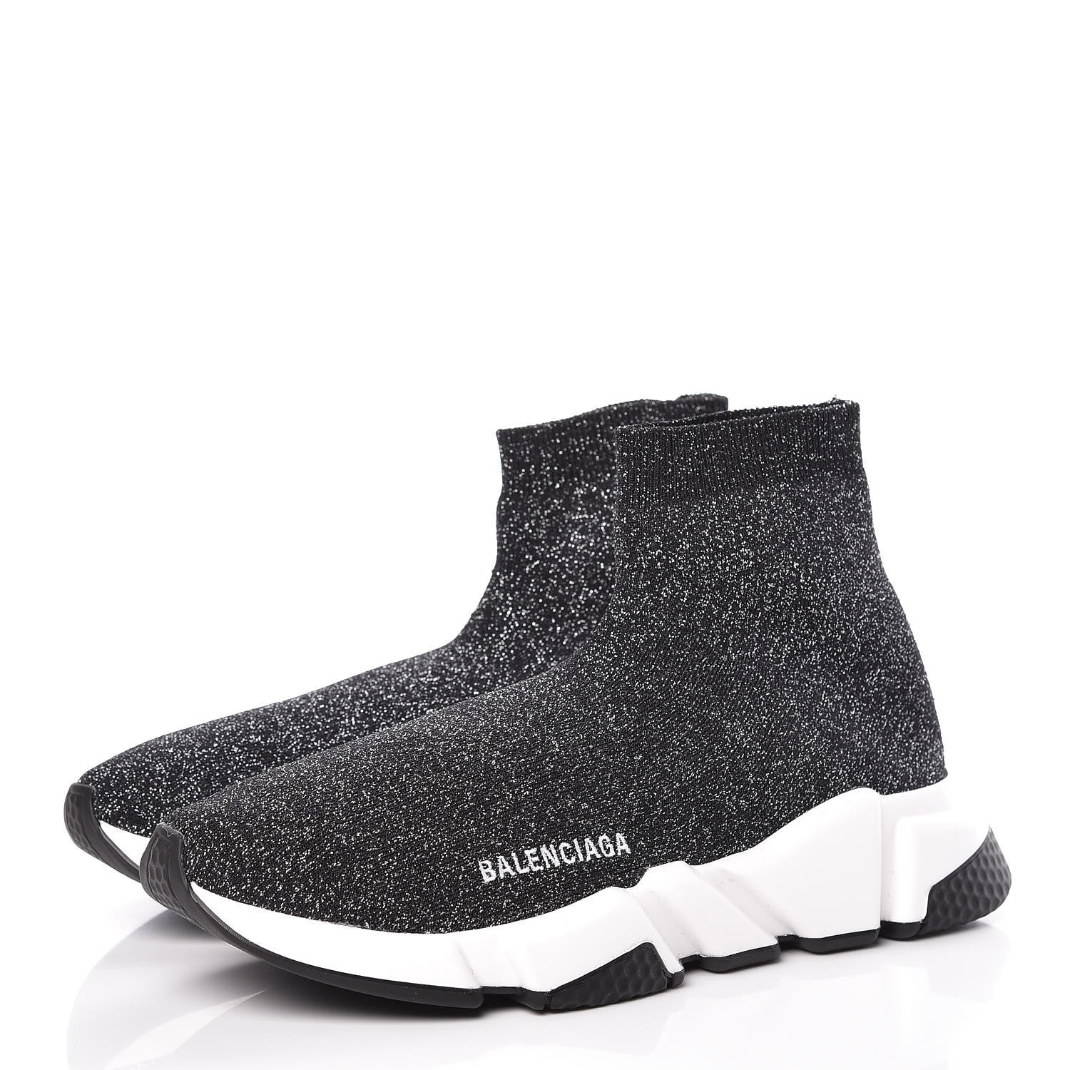 Balenciaga Knit Metal Womens Speed Sneakers 40 Black Gold 3 of 9