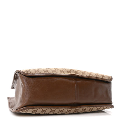 Gucci Monogram New Sakai Calfskin Lux Horsebit 1955 Tote Bag Beige Ebony Brown Sugar 4 of 10