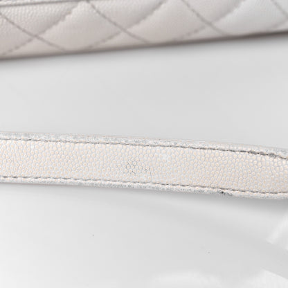 Chanel Caviar Quilted Small Coco Handle Flap White 20 of 20