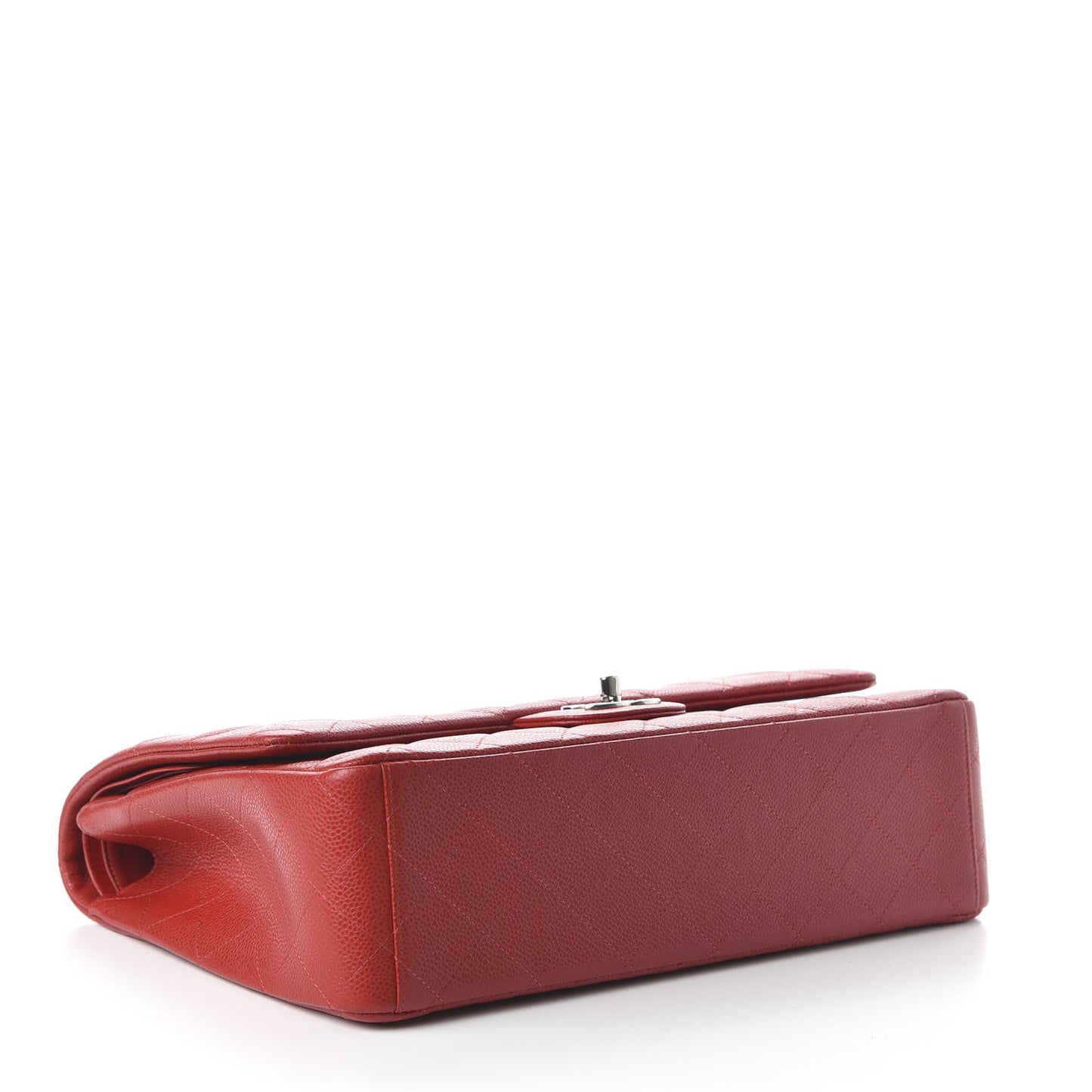 Caviar Quilted Maxi Double Flap Red