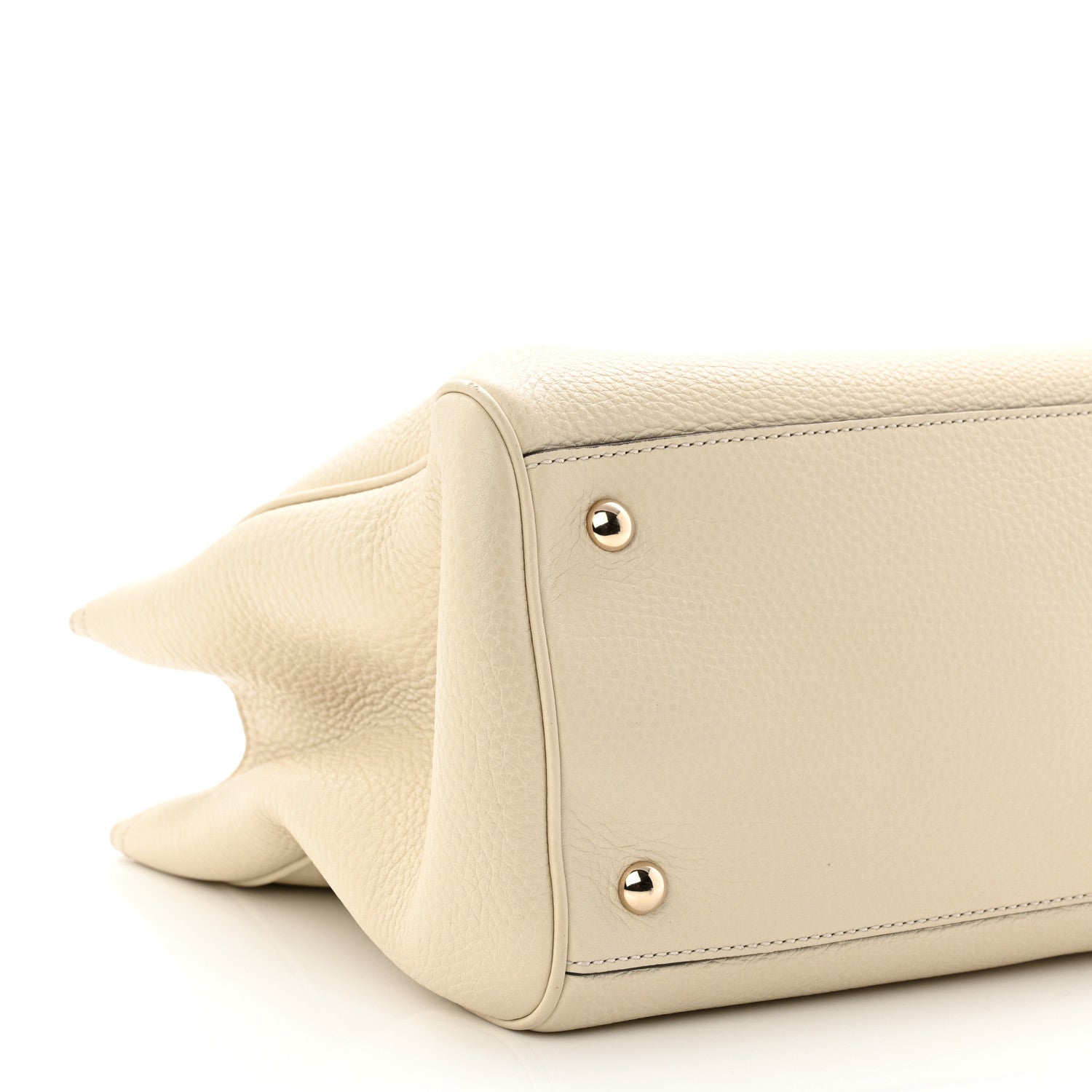 Gucci Pebbled Calfskin Medium Bamboo Shopper Tote Off White 16 of 19