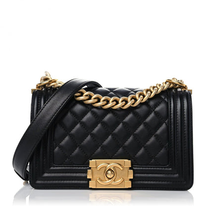 Chanel Lambskin Quilted Small Boy Flap Black 1 of 15