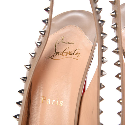 Christian Louboutin Calfskin Lady Clou Spikes VIP 150 Pumps 41.5 Beige 9 of 12