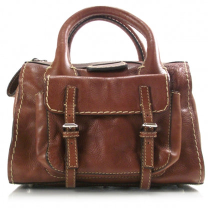 Chloe Calfskin Small Edith Satchel Brown 1 of 9