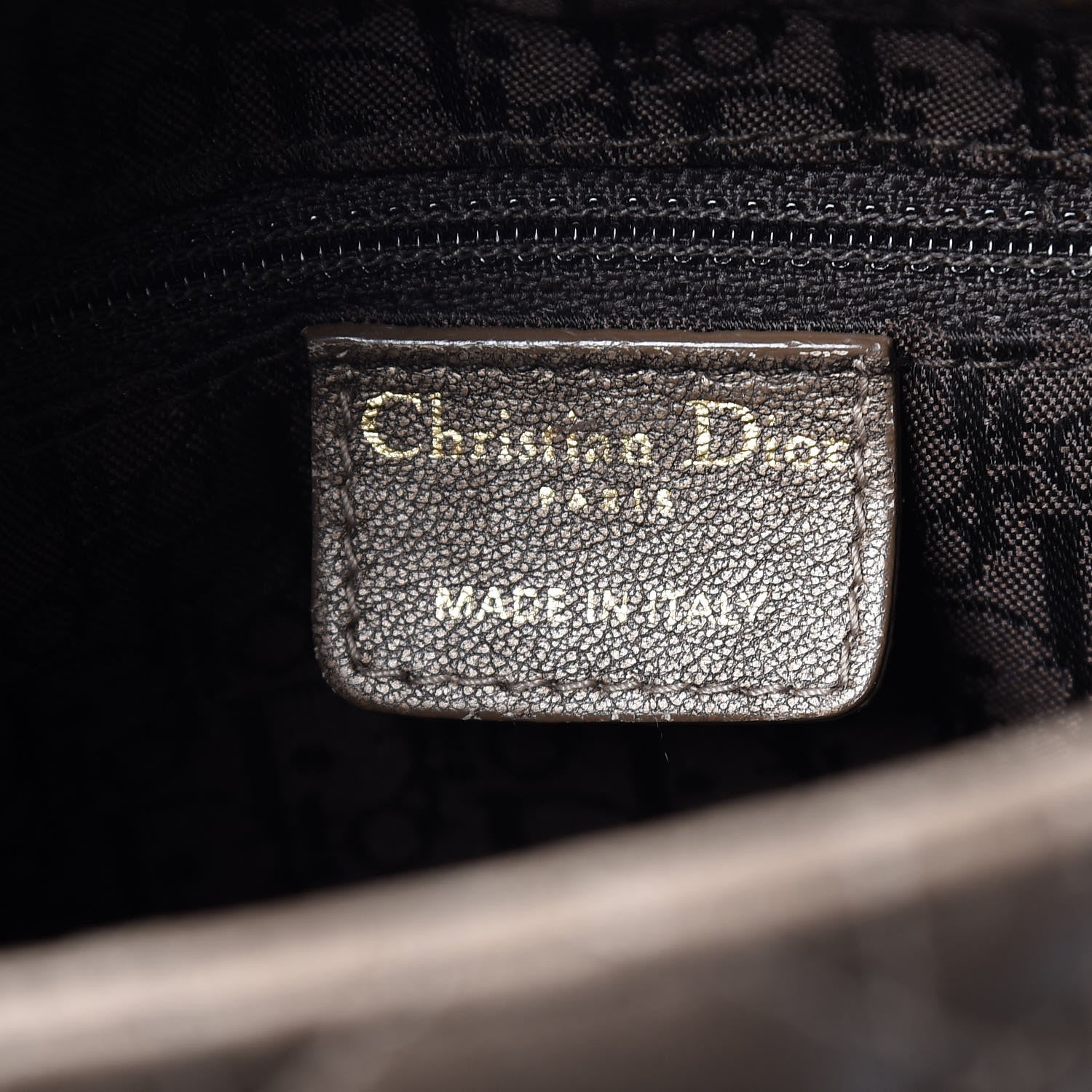 Christian Dior Metallic Lambskin Cannage Medium Lady Dior Bronze 6 of 12
