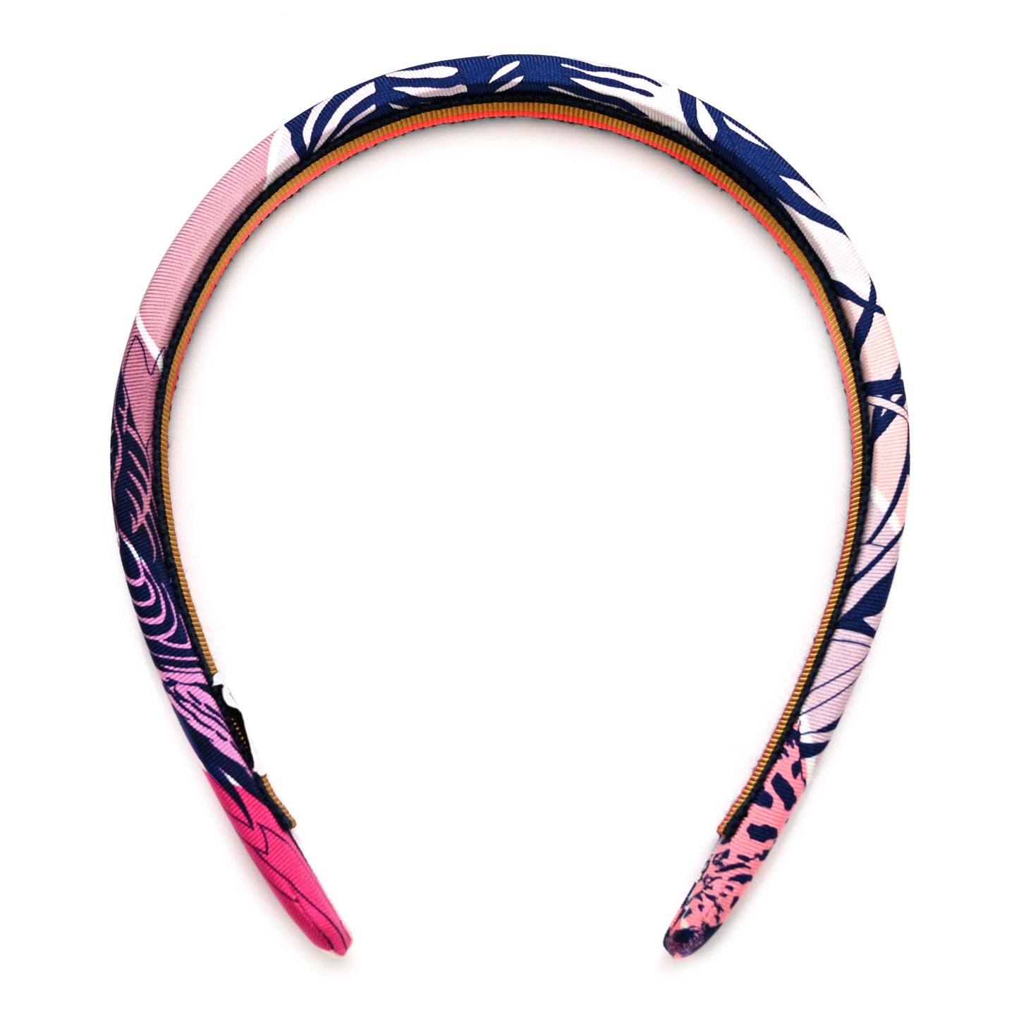 Silk Twill Jungle Love Rainbow Elsa Headband Rose