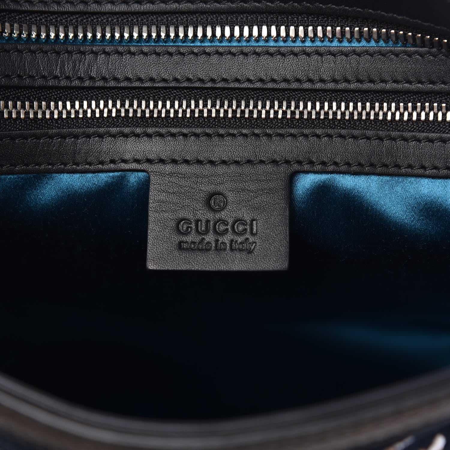 Gucci Suede Patent Dragon Embroidered Medium Dionysus Bucket Bag Dark Blue 7 of 11