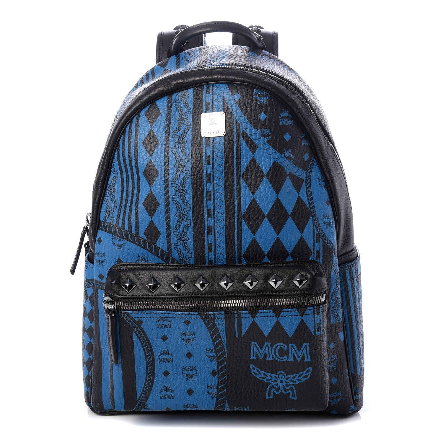 MCM Visetos Baroque Print Medium Stark Backpack Munich Blue 1 of 9