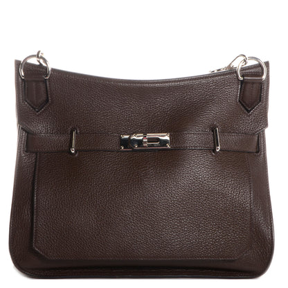 Hermes Taurillon Clemence Jypsiere 34 Chocolate 1 of 8