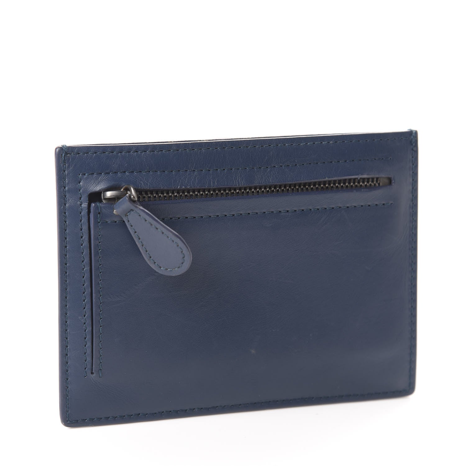 Bottega Veneta Nappa Intrecciato Card Case Denim 3 of 7
