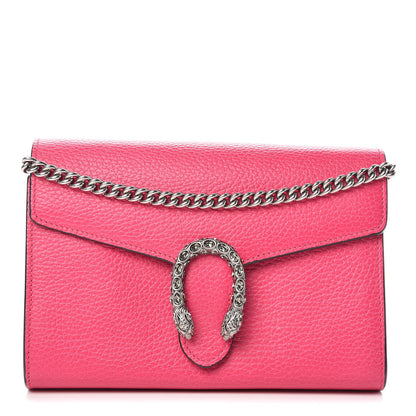 Gucci Dollar Calfskin Crystal Mini Dionysus Chain Wallet Box Pink 1 of 9
