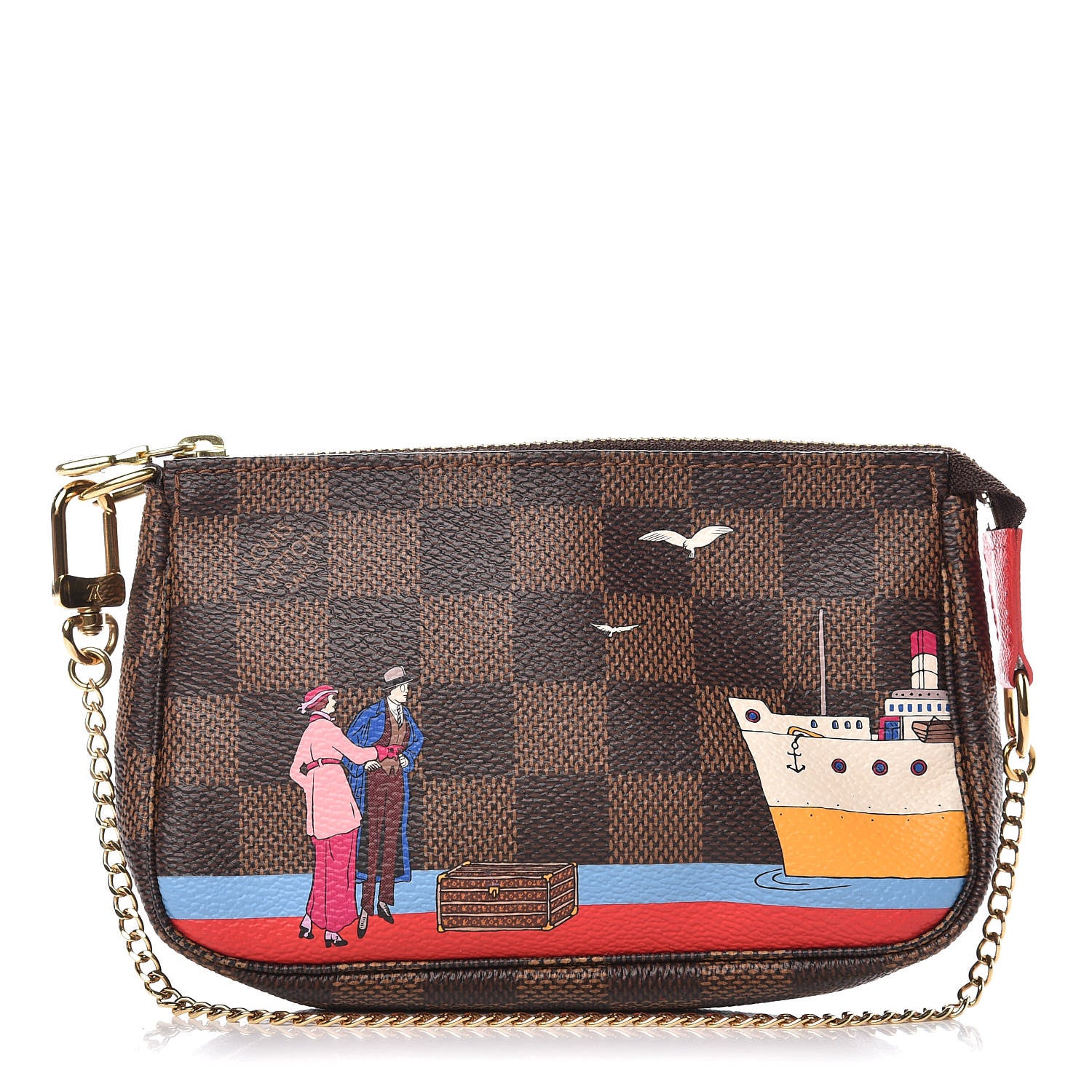 Louis Vuitton Damier Ebene 2016 Christmas Animation Mini Pochette Accessories 1 of 7