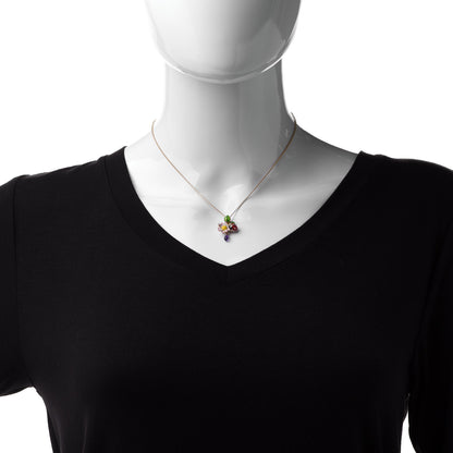Christian Dior 18K Yellow Gold Diamond Amethyst Diorette Pendant Necklace 2 of 7