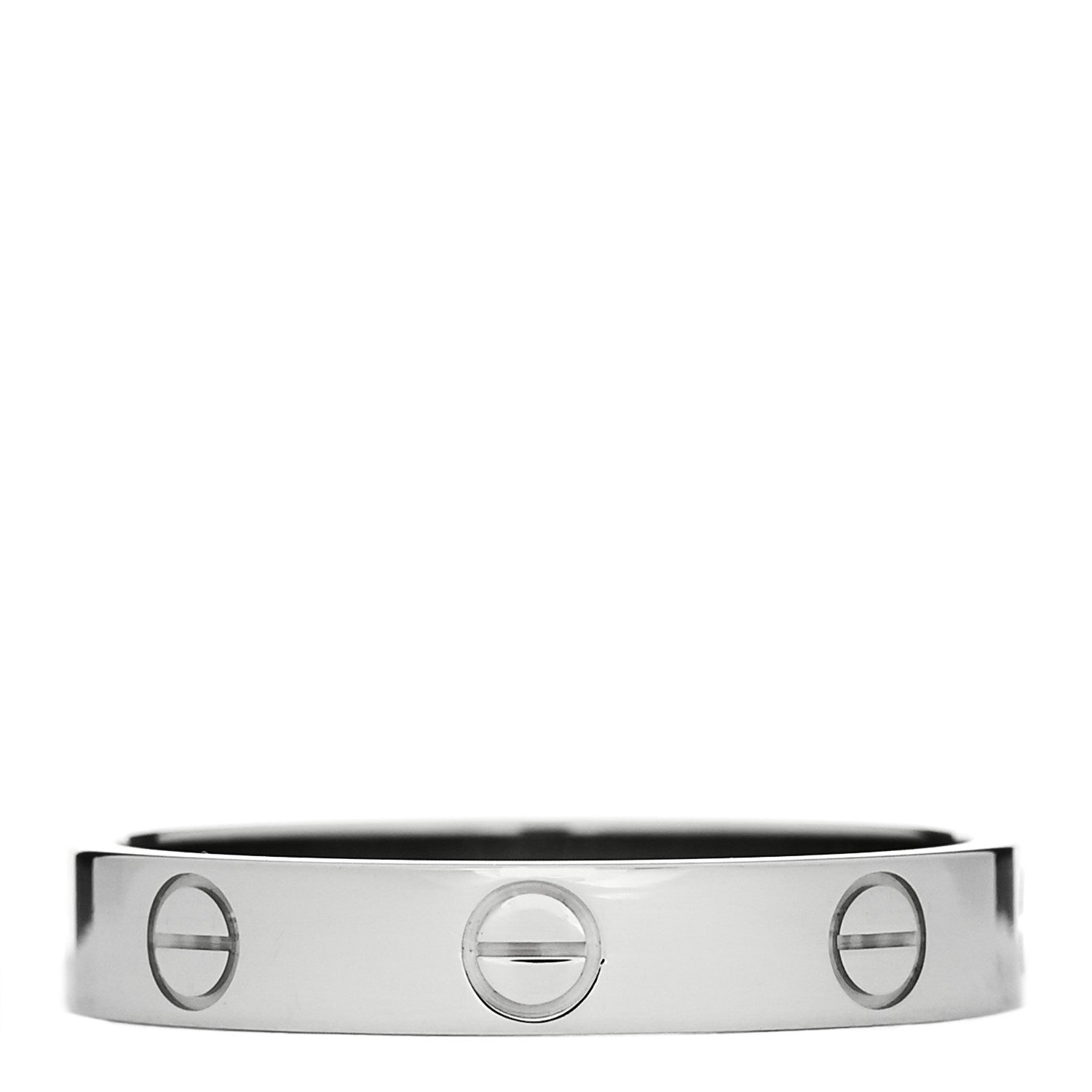 Cartier 18K White Gold 3.5mm LOVE Wedding Band Ring 57 8 1 of 6