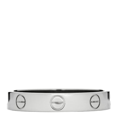 Cartier 18K White Gold 3.5mm LOVE Wedding Band Ring 57 8 1 of 6