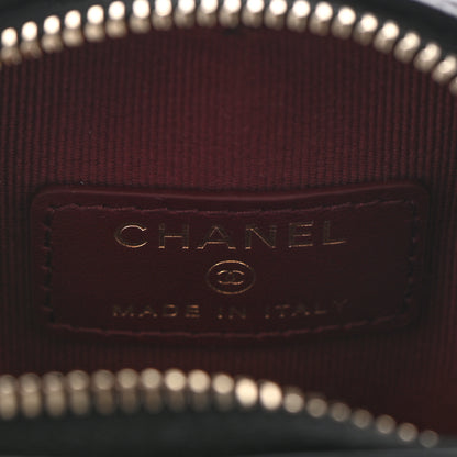 Chanel Lambskin Quilted CC In Love Heart Zipped Arm Coin Purse Black 6 of 6