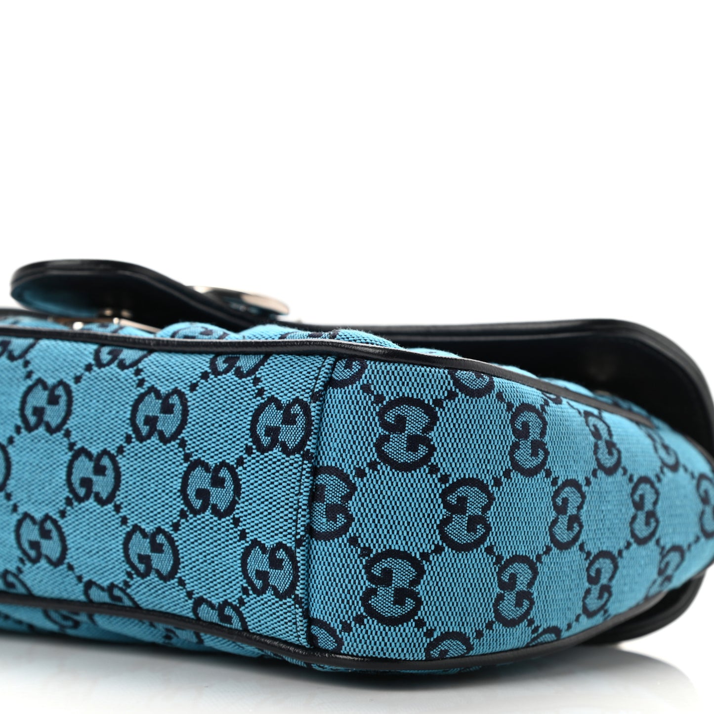 Monogram Multicolor Matelasse Diagonal Small GG Marmont Shoulder Bag Light Blue