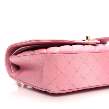 Chanel Metallic Goatskin Ombre Quilted Medium Double Flap Pink 9 of 10