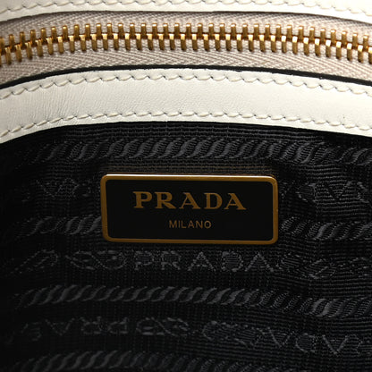 Prada Saffiano Soft Calfskin Zippered Tote White 6 of 12