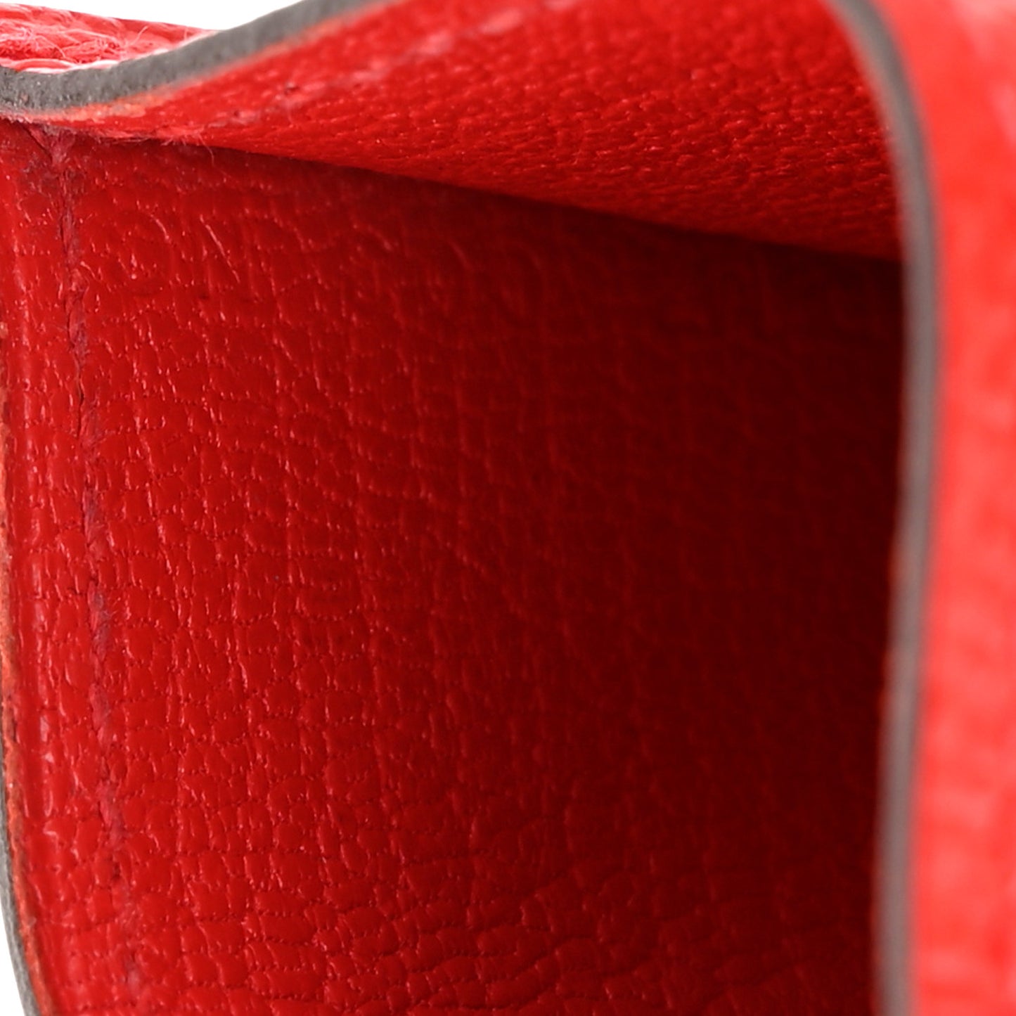 Epsom Diabolo Card Holder Case Capucine