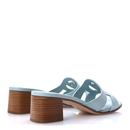 Louis Vuitton Calfskin LV Isola Mules 38 Teal 5 of 9