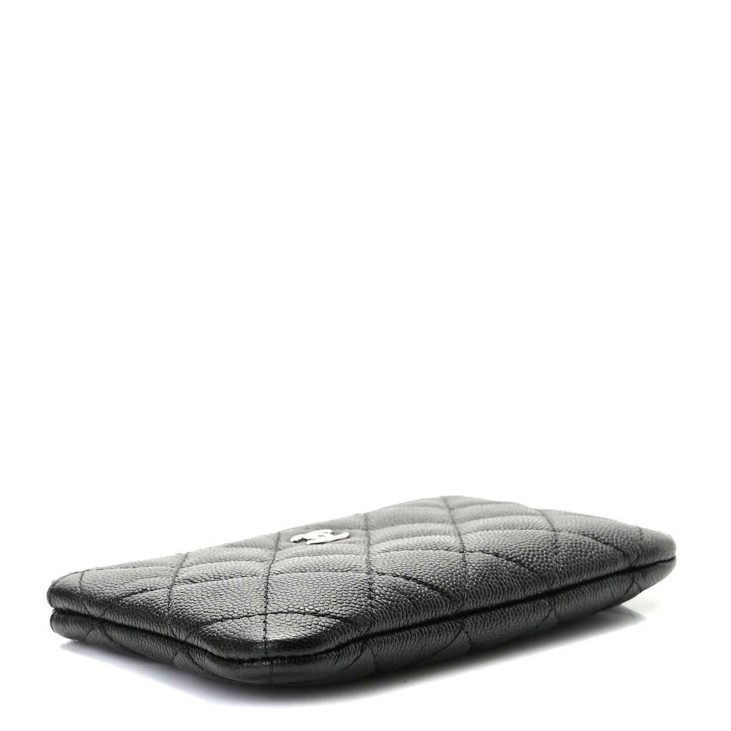 Caviar Quilted Small Cosmetic Case Black