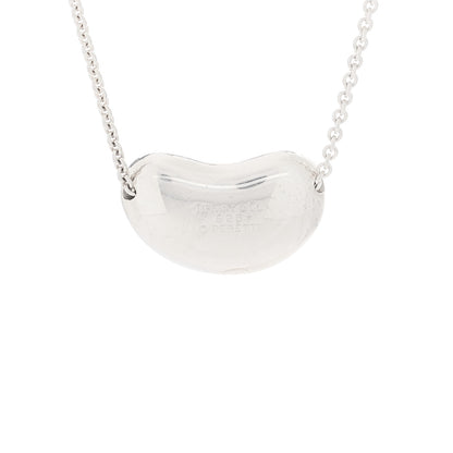 Tiffany Sterling Silver 19mm Elsa Peretti Bean Pendant Necklace 4 of 4