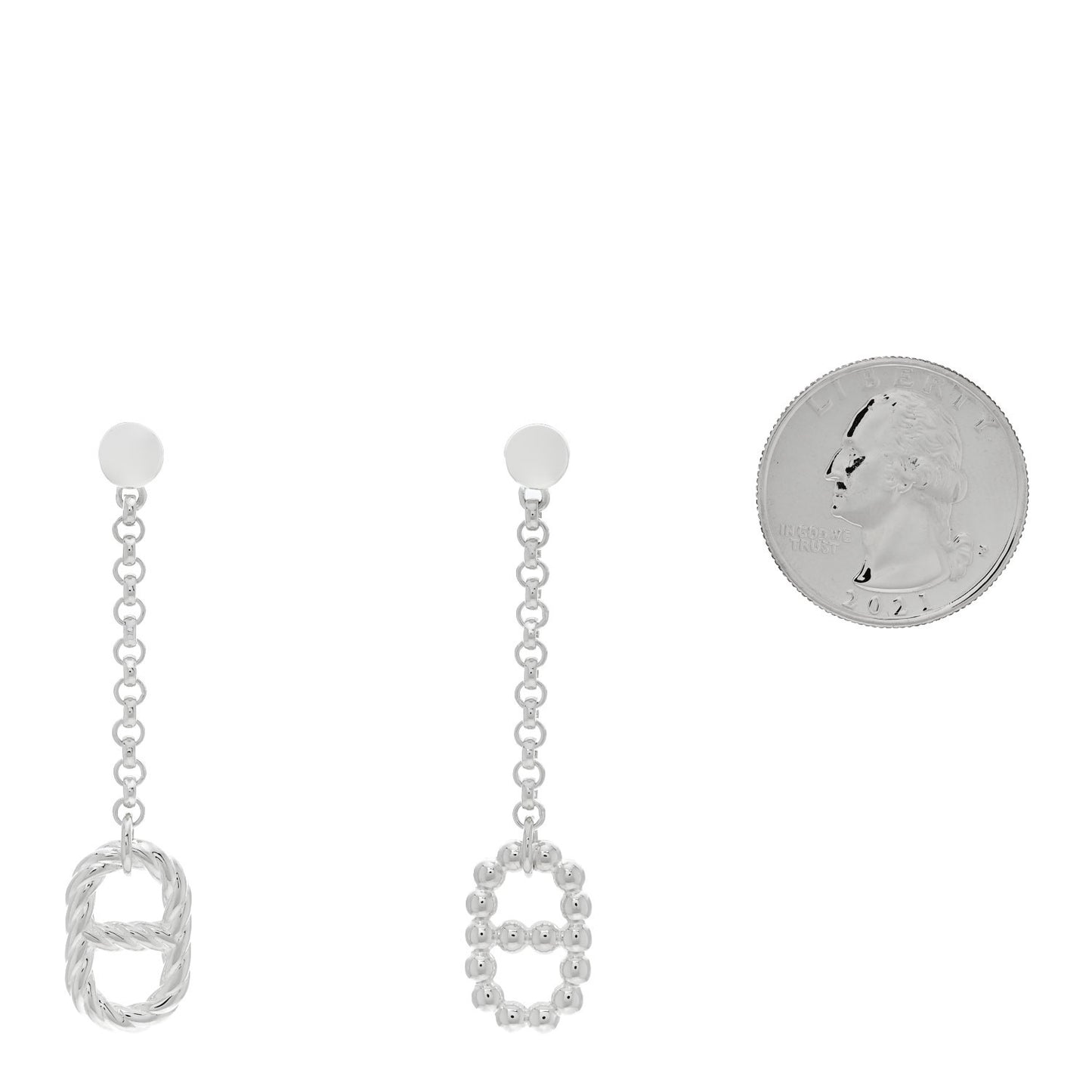 Sterling Silver Chaine d'Ancre Alea II Dangle Earrings