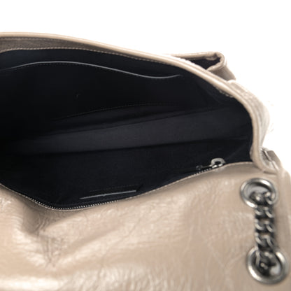 Saint Laurent Crinkled Calfskin Matelasse Monogram Medium Niki Chain Satchel Light Natural 4 of 9
