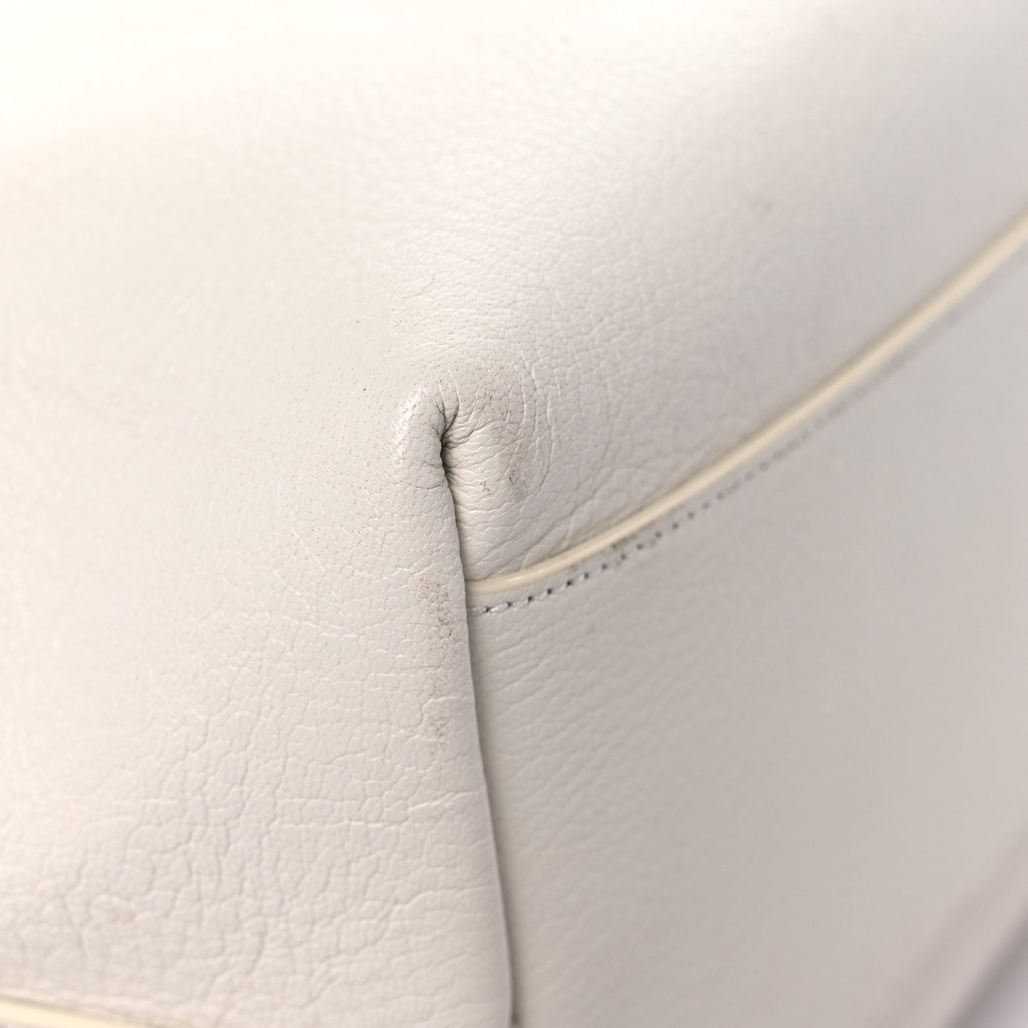 Grainy Goatskin Bon Bon Bucket Bag Latte