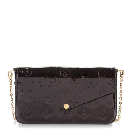 Louis Vuitton Vernis Pochette Felicie Chain Wallet Amarante 1 of 9