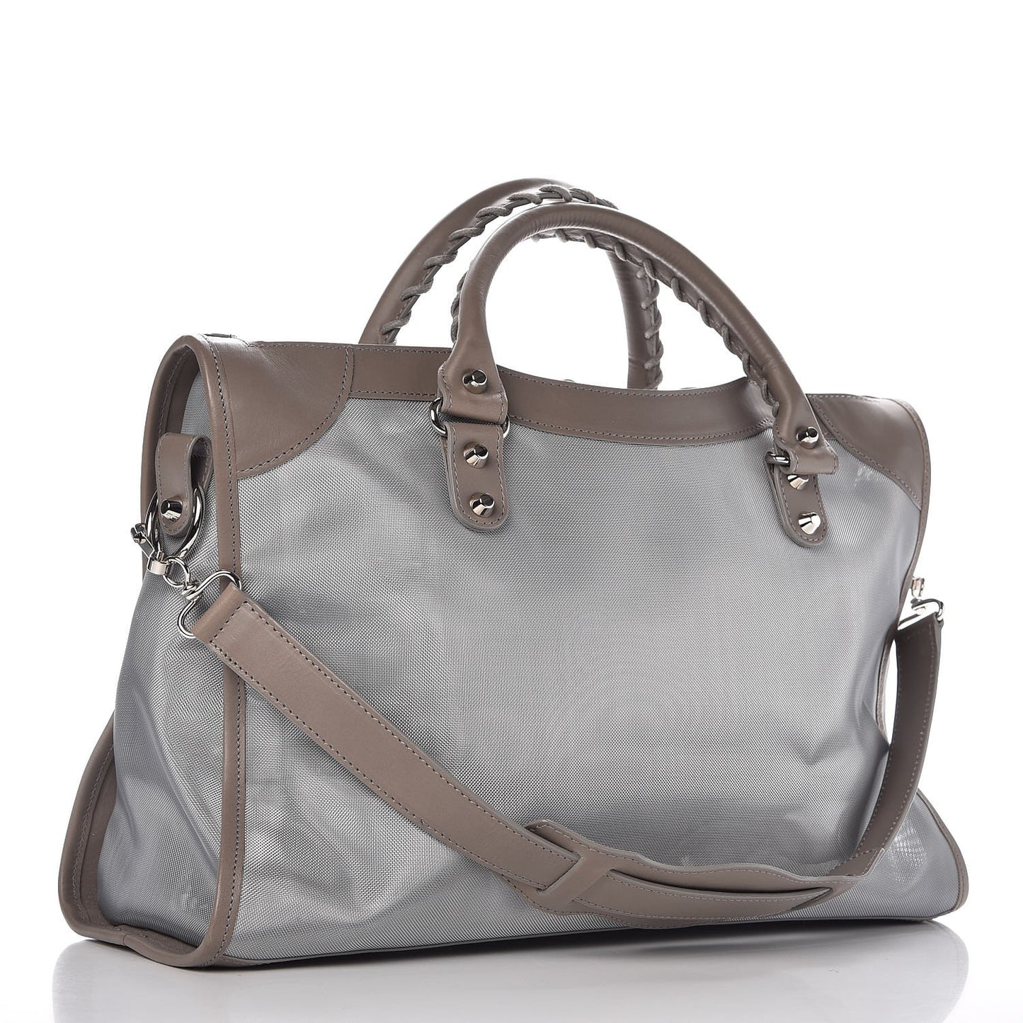 Technical Mesh Vegetable Calfskin Classic Silver Hardware City Gris Ardoise Gris Pyrite