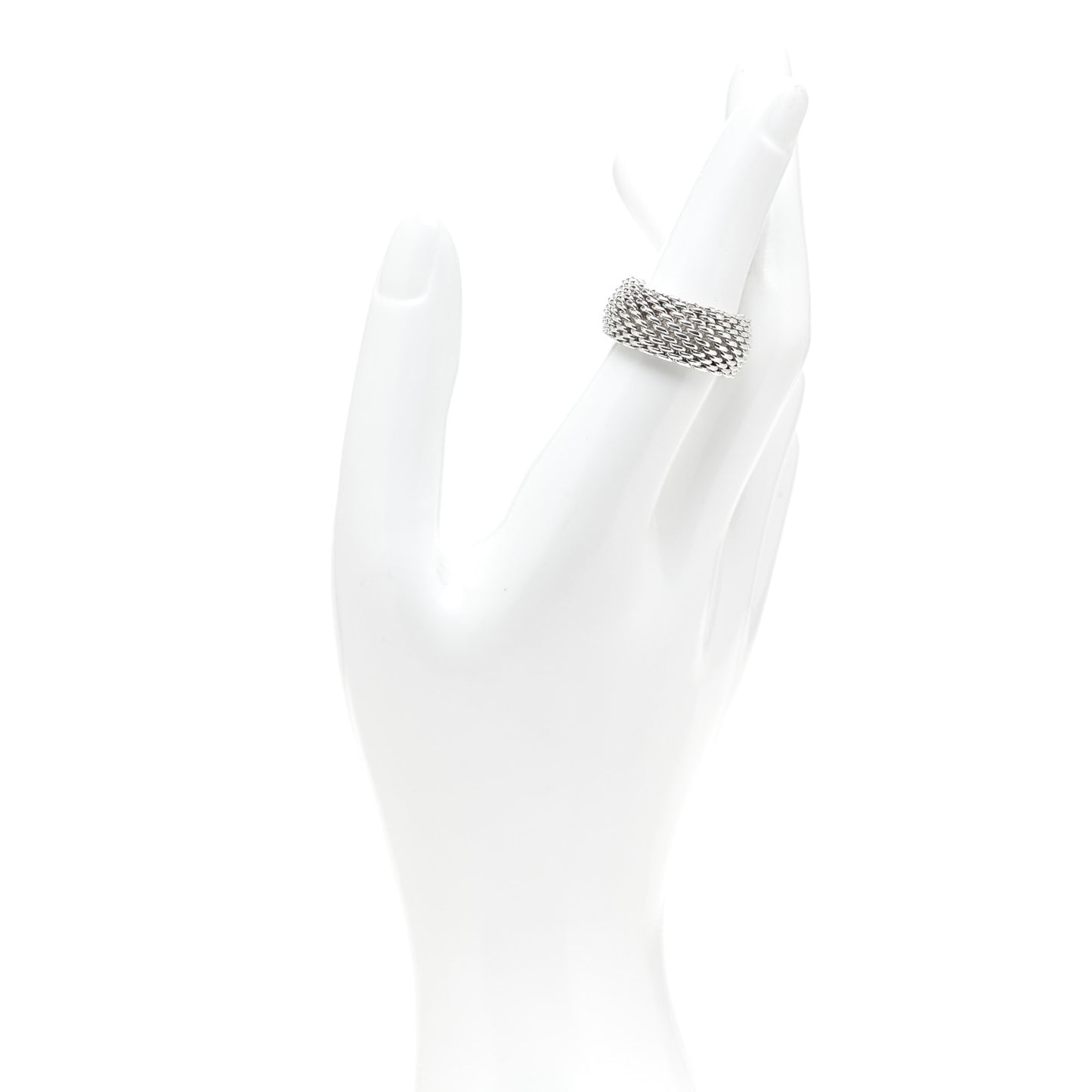 Sterling Silver Somerset Mesh Ring 54 6.75