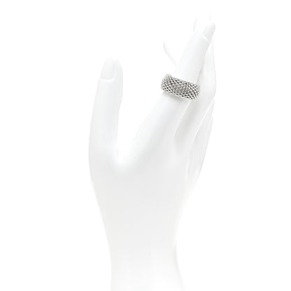 Tiffany Sterling Silver Somerset Mesh Ring 54 6.75 2 of 4
