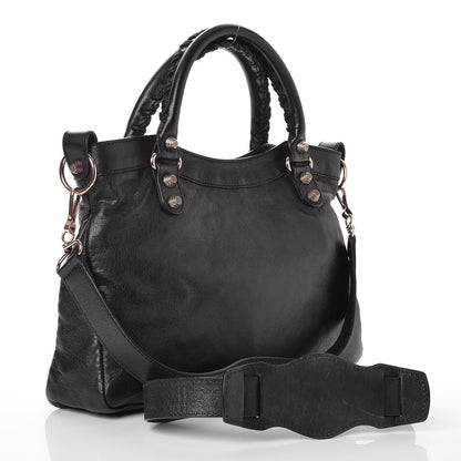 Balenciaga Agneau Giant 12 Rose Gold Hardware Town Black 3 of 7
