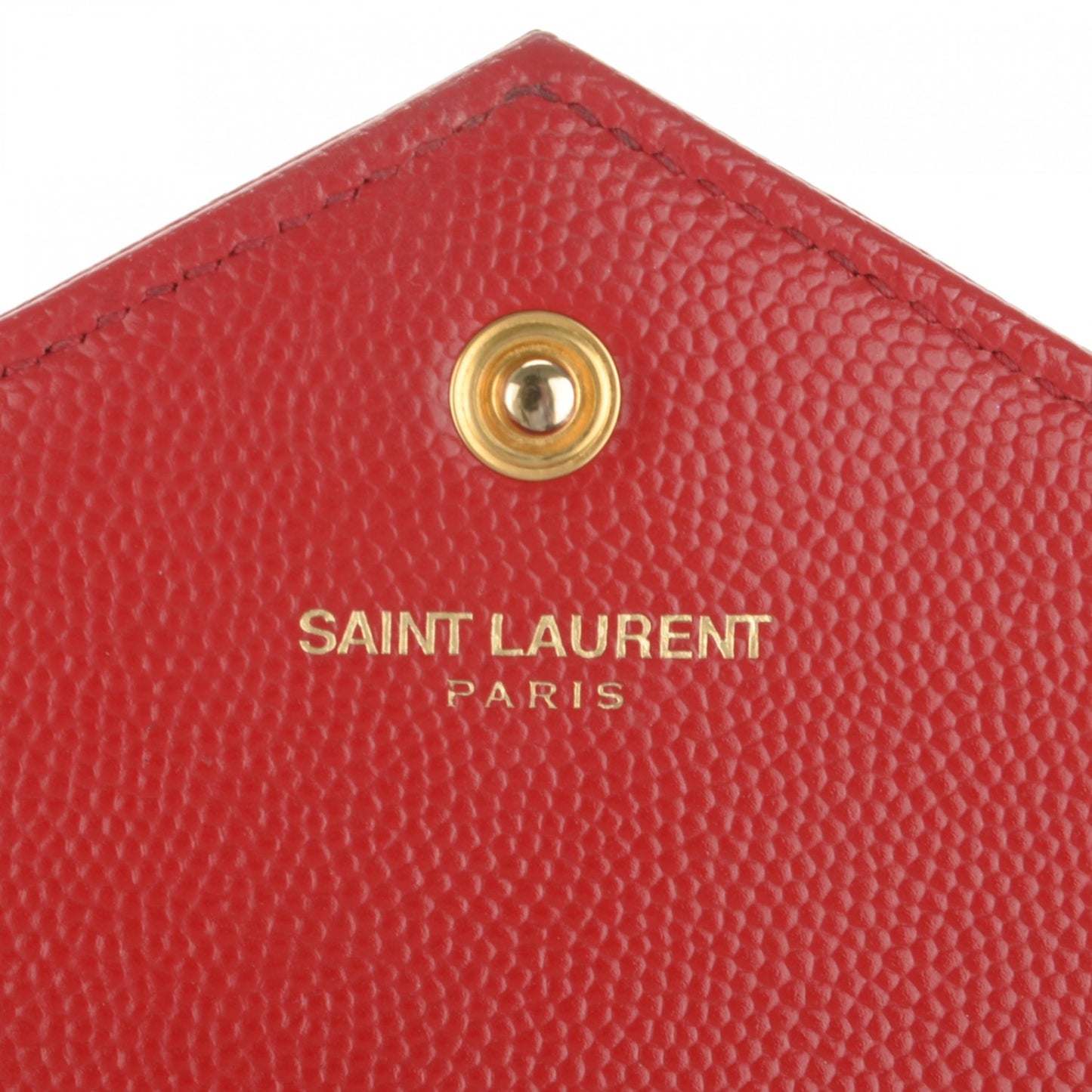 Grain De Poudre Matelasse Chevron Monogram Chain Wallet Red