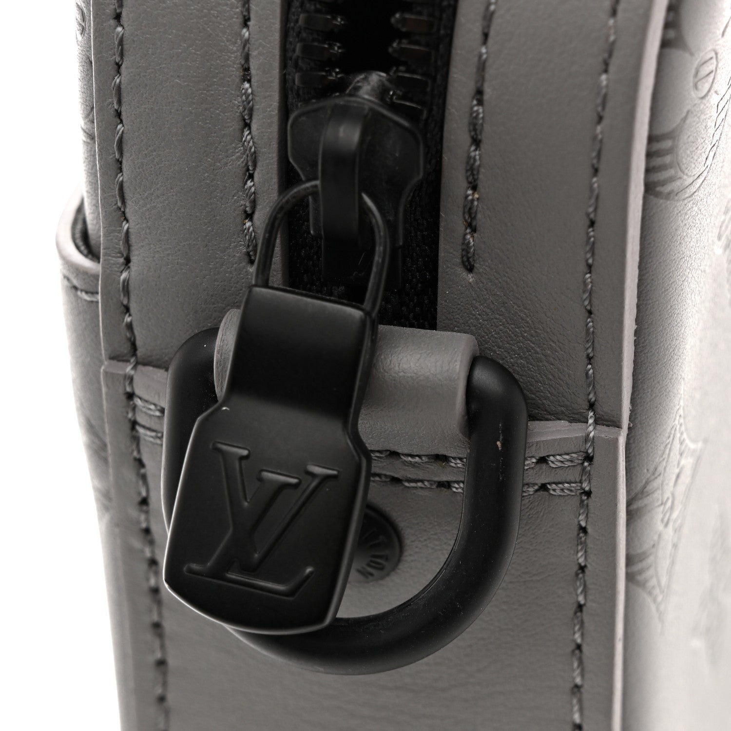 Louis Vuitton Calfskin Monogram Shadow Trio Messenger Anthracite