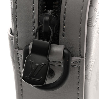 Louis Vuitton Calfskin Monogram Shadow Trio Messenger Anthracite Gray 15 of 15