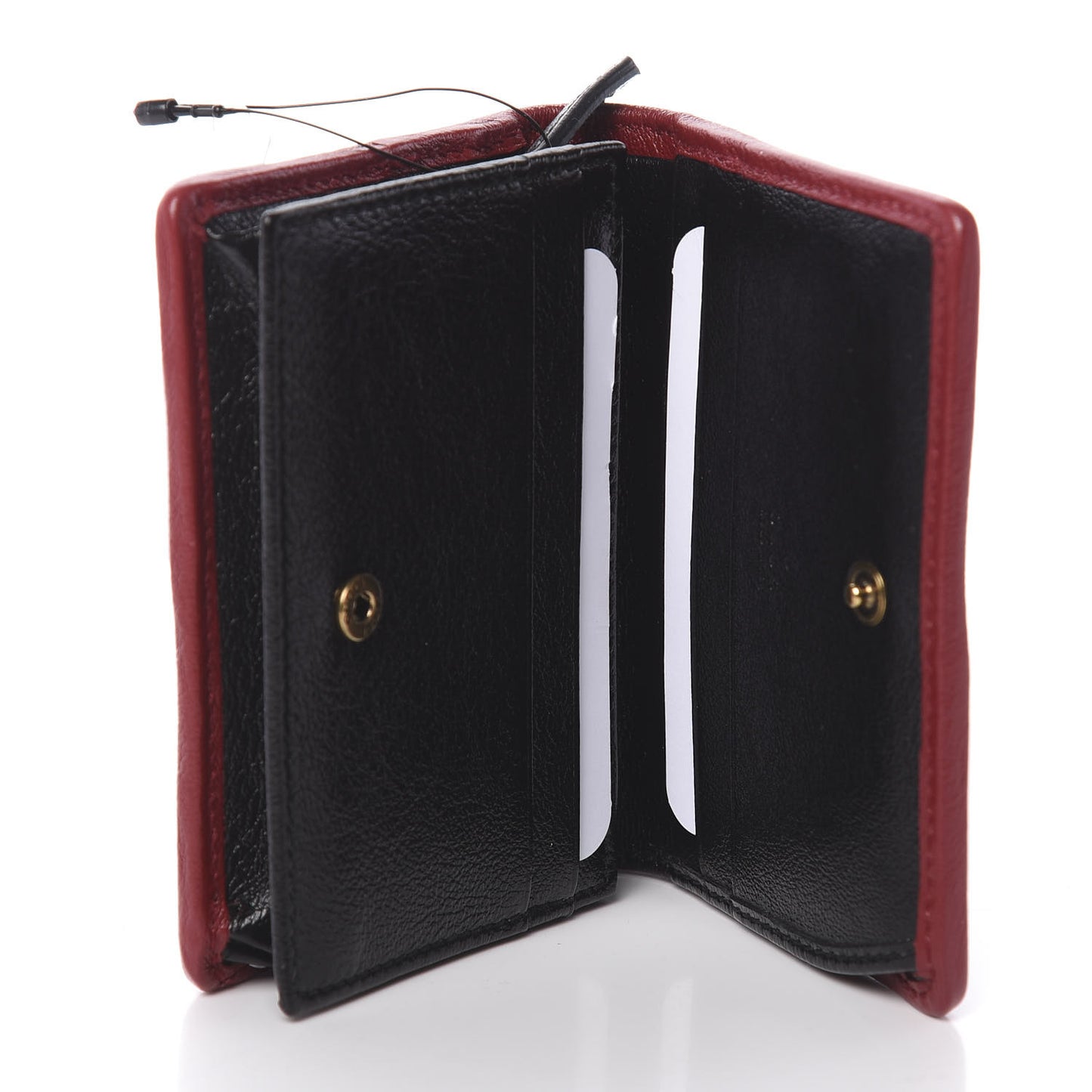 Azalea Calfskin Matelasse Diagonal Patchwork Torchon GG Marmont Card Case Wallet Black Beige Romantic Cerise