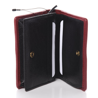 Gucci Azalea Calfskin Matelasse Diagonal Patchwork Torchon GG Marmont Card Case Wallet Black Beige Romantic Cerise 5 of 7