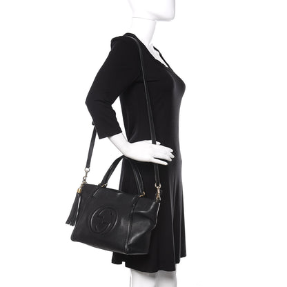 Gucci Pebbled Calfskin Small Soho Top Handle Bag Black 2 of 22