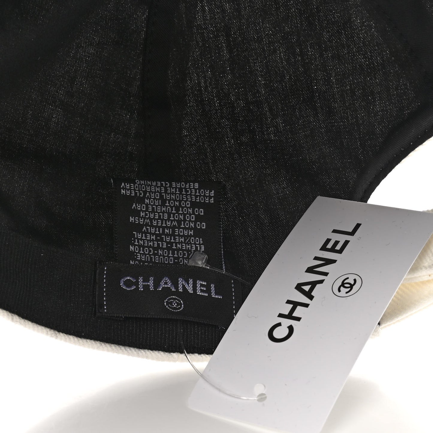 Cotton Sequin CC Cap Hat Ivory