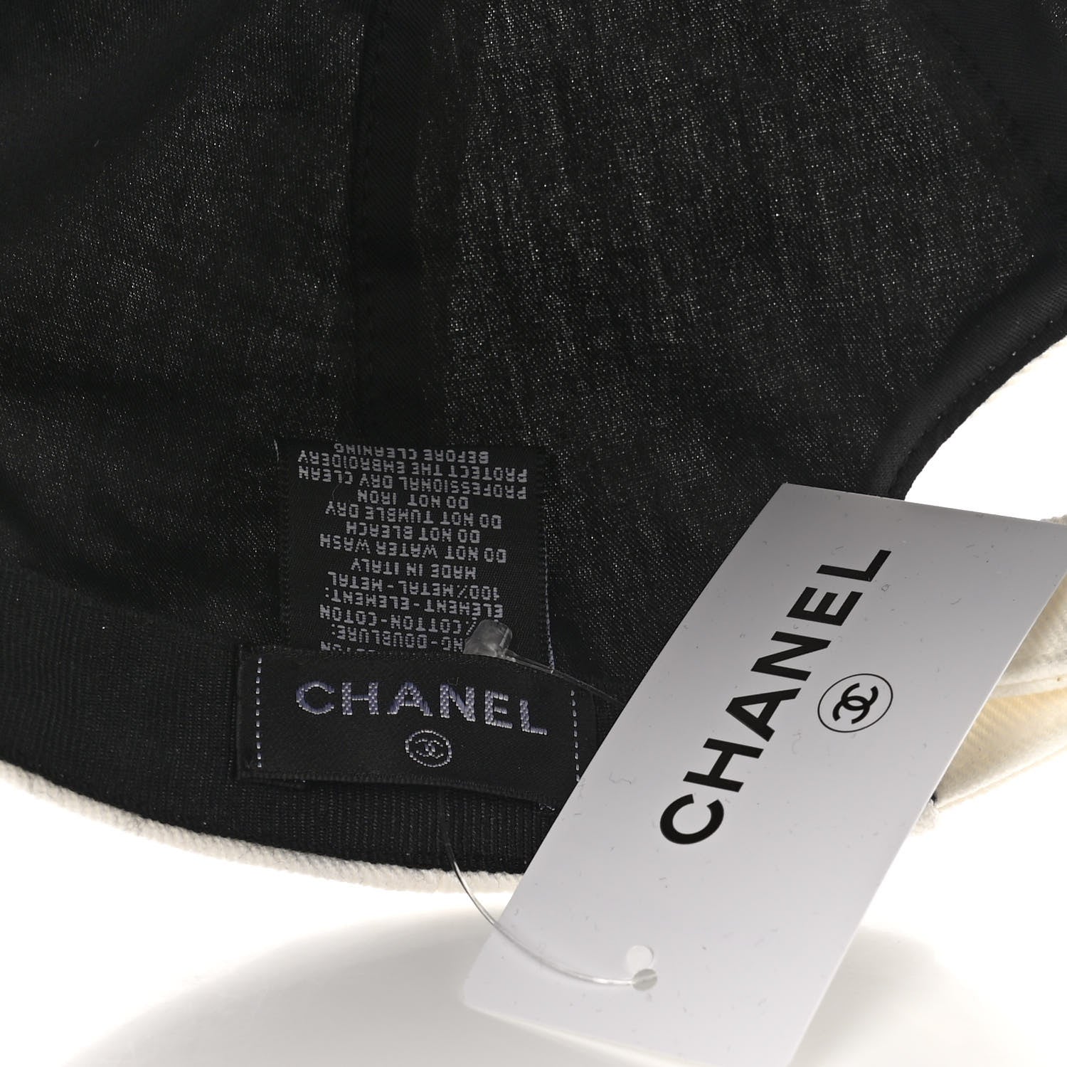 Chanel Cotton Sequin CC Cap Hat Ivory 8 of 8
