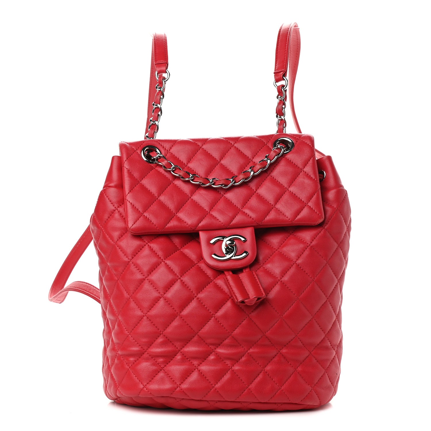 Chanel Lambskin Quilted Small Urban Spirit Backpack Red 1 of 14