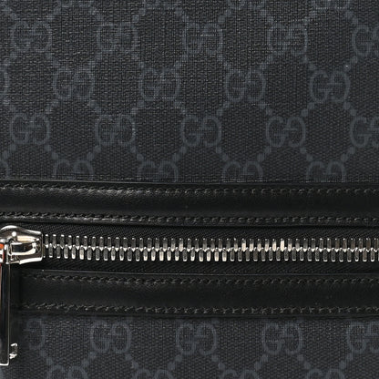 Gucci GG Supreme Monogram Calfskin Web Sling Backpack Black Grey 8 of 10