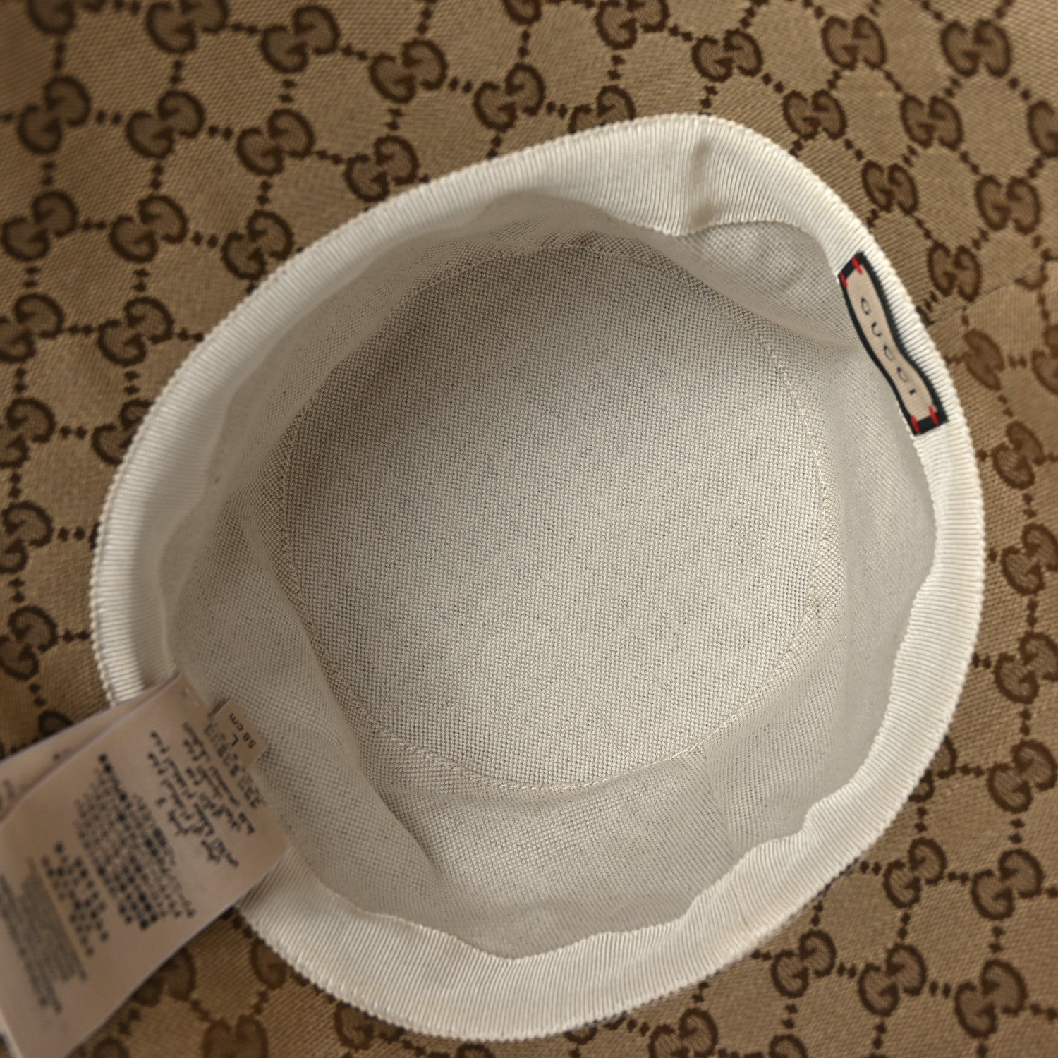 Gucci Monogram Wide Brim Hat L Beige 6 of 8