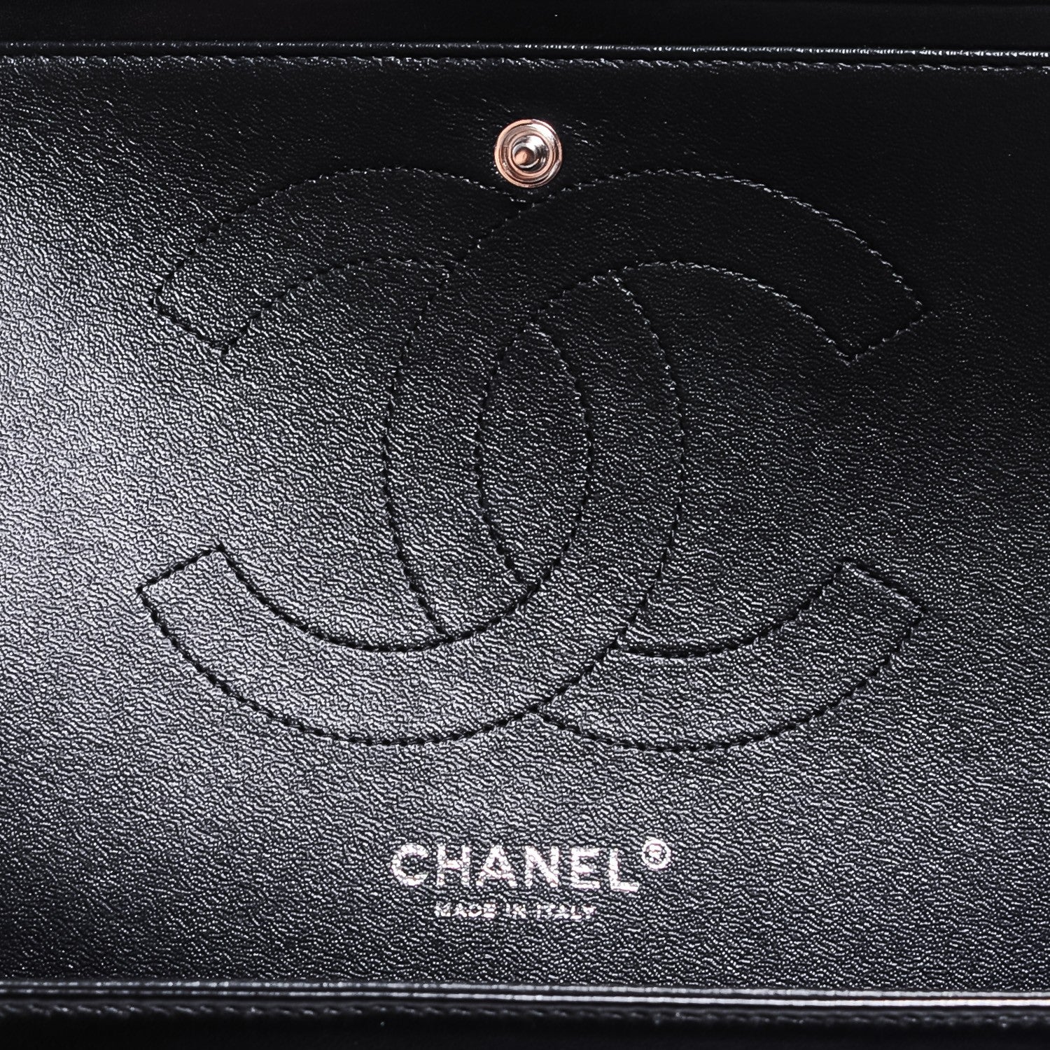Chanel Lambskin Chevron Quilted Jumbo Double Flap So Black 6 of 9