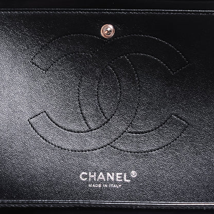 Chanel Lambskin Chevron Quilted Jumbo Double Flap So Black 6 of 9