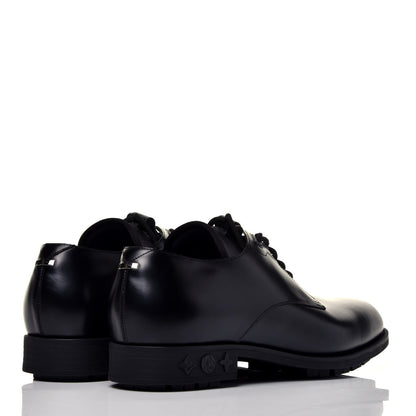 Louis Vuitton Calfskin Mens Derby LV Harness Shoes 9 Black 4 of 9
