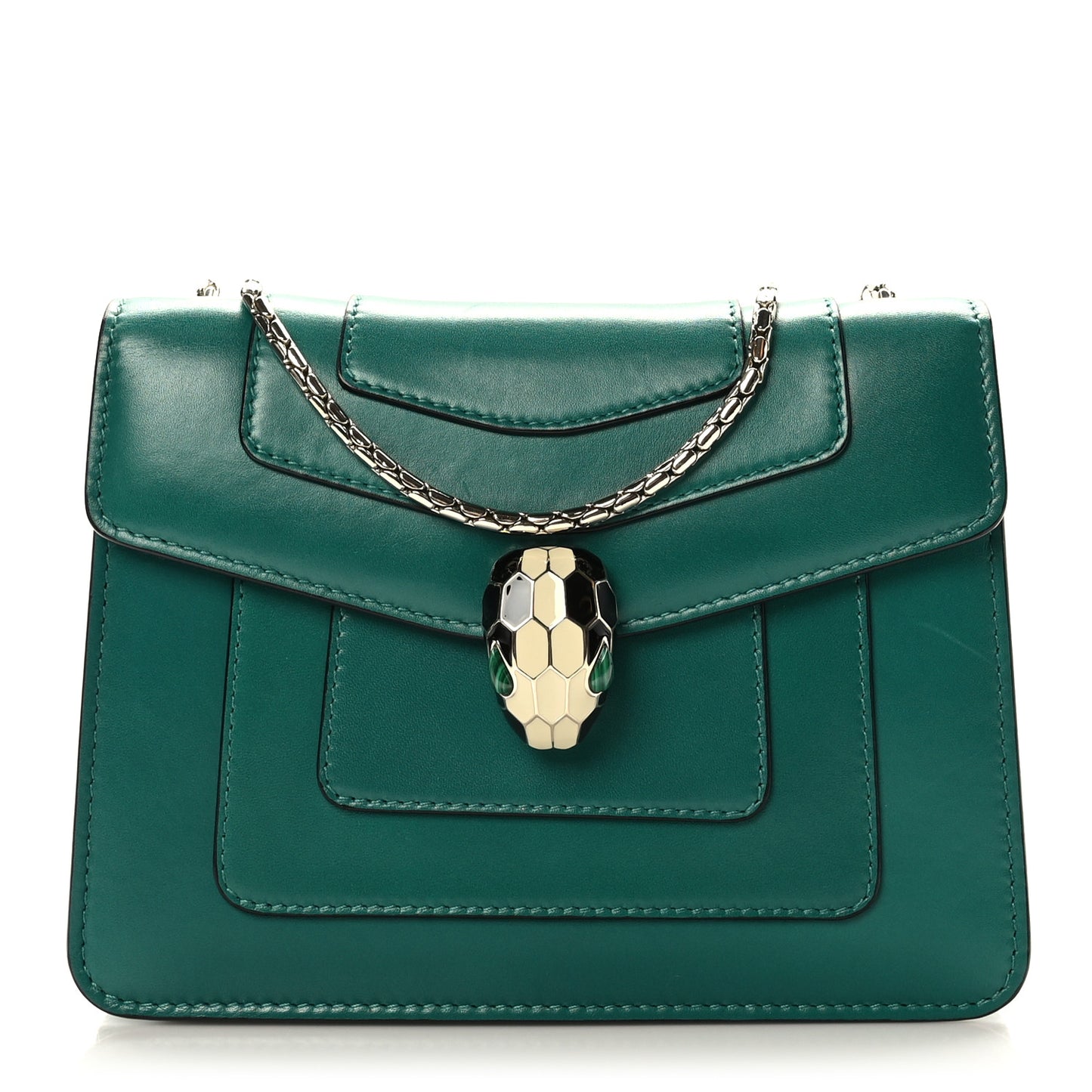 Calfskin Serpenti Forever Crossbody Bag Emerald Green